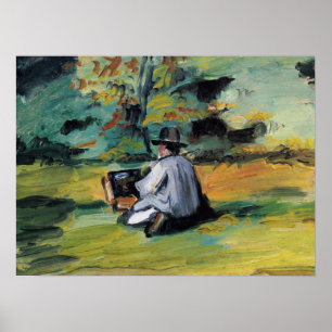 Een schilder aan het werk - Paul Cezanne - C1874 Poster
