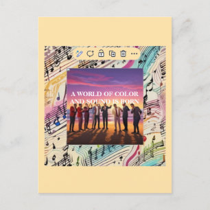 EEN SCHILDER MUZIEKLANDSCHAP BRIEFKAART