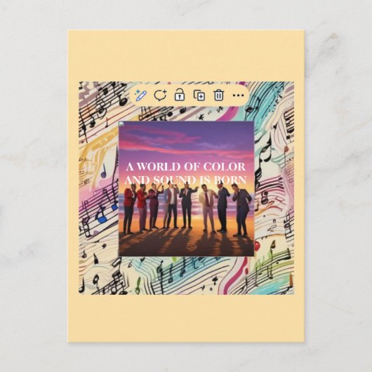 EEN SCHILDER MUZIEKLANDSCHAP BRIEFKAART (Voorkant)