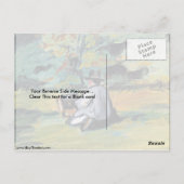 Een schilder op het werk van Paul Cezanne Briefkaart (Achterkant)