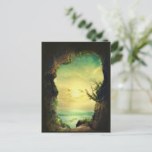 Een Schilderachtig foto van een tropisch Zee neger Briefkaart (Staand voorkant)