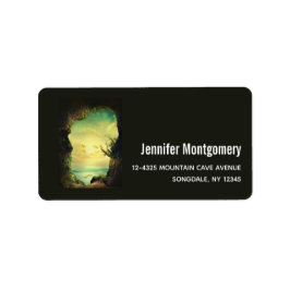 Een Schilderachtig foto van een tropisch Zee neger Etiket