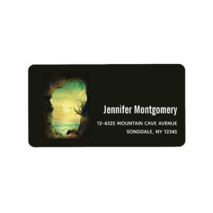 Een Schilderachtig foto van een tropisch Zee neger Etiket