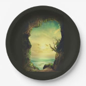 Een Schilderachtig foto van een tropisch Zee neger Papieren Bordje (Voorkant)