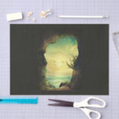 Een Schilderachtig foto van een tropisch Zee neger Tissuepapier (Craft)