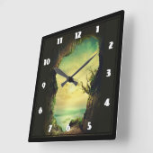 Een Schilderachtig foto van een tropisch Zee neger Vierkante Klok (Hoek)