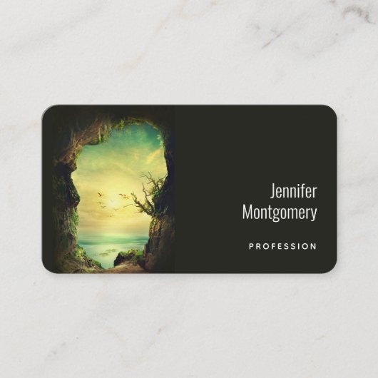 Een Schilderachtig foto van een tropisch Zee neger Visitekaartje (Voorkant)