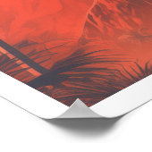 Een Schilderachtig kustbestemming met Palm Trees P Poster (Hoek)