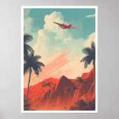 Een Schilderachtig kustbestemming met Palm Trees P Poster (Voorkant)