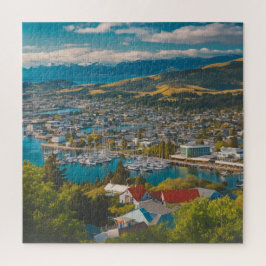 Een schilderachtig kuststadje legpuzzel