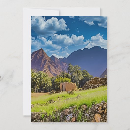 Een Schilderachtig landschap van de VAE Feestdagenkaart (Voorkant)