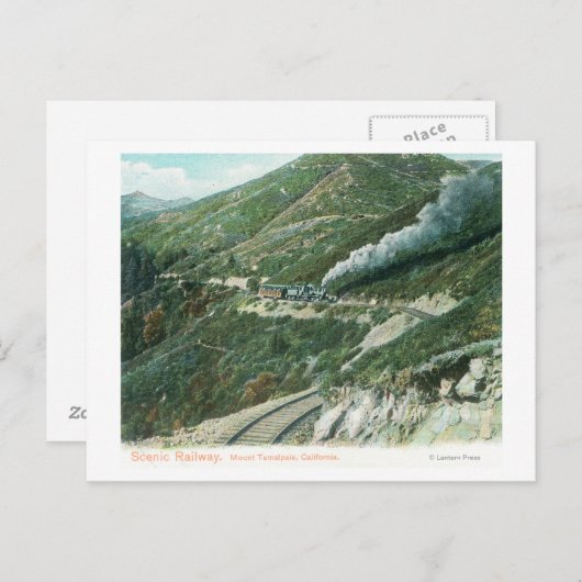 Een Schilderachtig spoorstaaf ViewMt. Tamalpais, C Briefkaart (Voorkant / Achterkant)