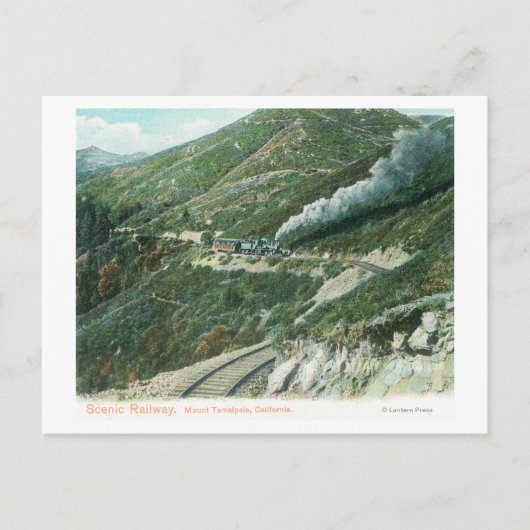 Een Schilderachtig spoorstaaf ViewMt. Tamalpais, C Briefkaart (Voorkant)