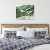 Een Schilderachtig spoorstaaf ViewMt. Tamalpais, C Canvas Afdruk (Insitu (Slaapkamer))