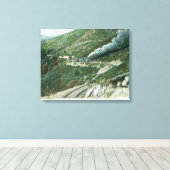 Een Schilderachtig spoorstaaf ViewMt. Tamalpais, C Canvas Afdruk (Insitu (Houten vloer))