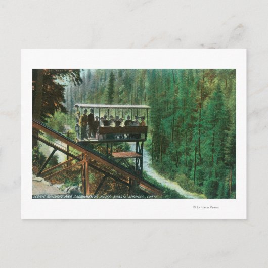 Een Schilderachtig spoorweg langs de Sacramento Briefkaart (Voorkant)