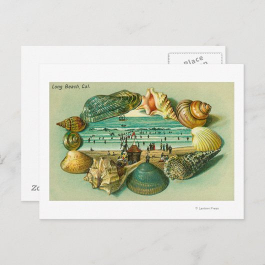 Een Schilderachtig Uitzicht aan de grens met zeesc Briefkaart (Voorkant / Achterkant)