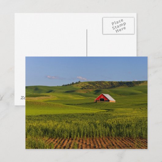 Een schilderachtig uitzicht van een schuur in Mosk Briefkaart (Voorkant / Achterkant)