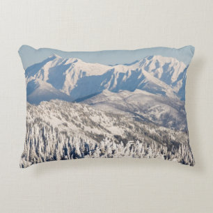 Een Schilderachtig Uitzicht van Snowy Mountains an Accent Kussen