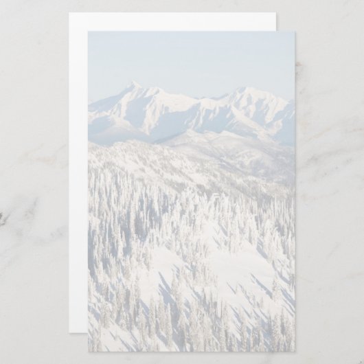 Een Schilderachtig Uitzicht van Snowy Mountains an Briefpapier (Voorkant / Achterkant)
