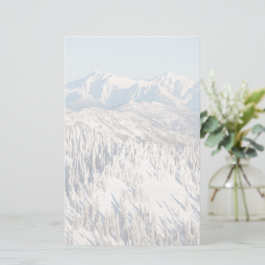 Een Schilderachtig Uitzicht van Snowy Mountains an Briefpapier (Staand voorkant)