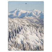 Een Schilderachtig Uitzicht van Snowy Mountains an Klembord (Achterkant)