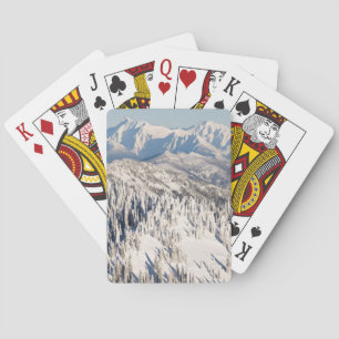 Een Schilderachtig Uitzicht van Snowy Mountains an Pokerkaarten