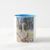 een schilderachtige gans in de winter mok (Midden)