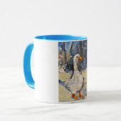 een schilderachtige gans in de winter mok (Voorkant links)