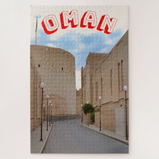 Een schilderachtige Omaanse straat Legpuzzel (Verticaal)