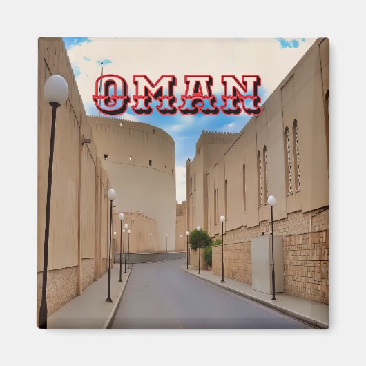 Een schilderachtige Omaanse straat Magneet (Voorkant)