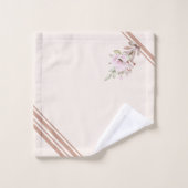 Een schilderende bloem en bladeren in een naadloos bad handdoek (Wasdoekje)