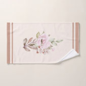 Een schilderende bloem en bladeren in een naadloos bad handdoek (Handdoek)