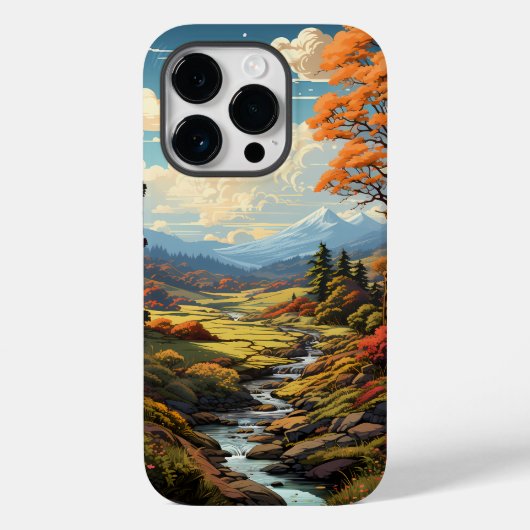 Een schilderij van boslandschap Case-Mate iPhone case (Achterkant)