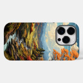 Een schilderij van boslandschap Case-Mate iPhone case (Achterkant (horizontaal))