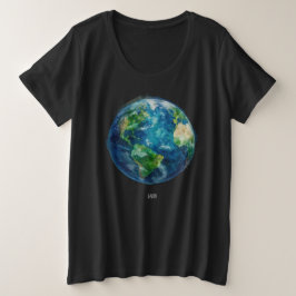 Een schilderij van de aarde in een ruimte T-shirt