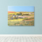 Een schilderij van de Sussex Downs, Engeland Canvas Afdruk (Insitu (Houten vloer))