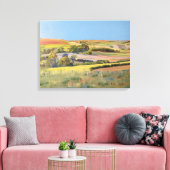 Een schilderij van de Sussex Downs, Engeland Canvas Afdruk (Insitu (Woonkamer))