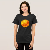 Een schilderij van de zon in de ruimte Tri-Blend shirt (Voorkant volledig)