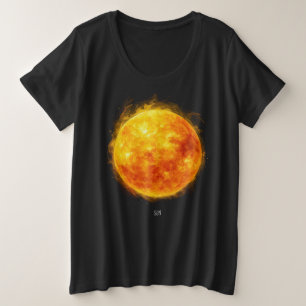 Een schilderij van de zon in een ruimte T-shirt