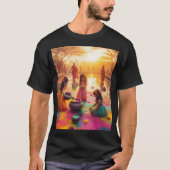 Een schilderij van een groep meisjes die in het wa t-shirt (Voorkant)