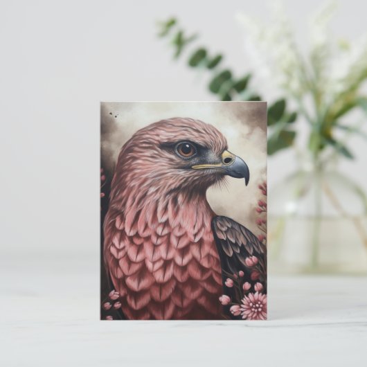 Een schilderij van een havik briefkaart (Staand voorkant)