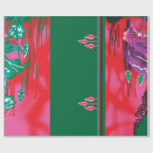 Een schilderij van een kikker in een grasveld cadeaupapier (Vlak)