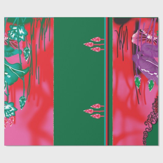 Een schilderij van een kikker in een grasveld cadeaupapier (Vlak)