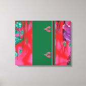 Een schilderij van een kikker in een grasveld canvas afdruk (Voorkant)