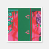 Een schilderij van een kikker in een grasveld servet (Voorkant)