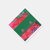 Een schilderij van een kikker in een grasveld servet (Hoek)