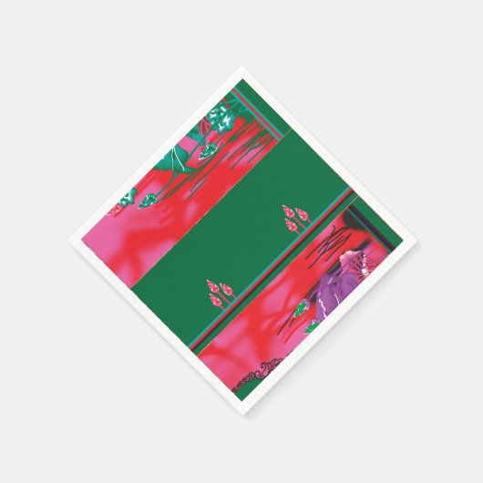 Een schilderij van een kikker in een grasveld servet (Hoek)