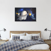 Een schilderij van een kunstenaar canvas afdruk (Insitu (Slaapkamer))