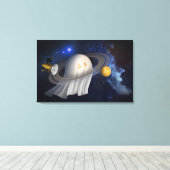 Een schilderij van een kunstenaar canvas afdruk (Insitu (Houten vloer))